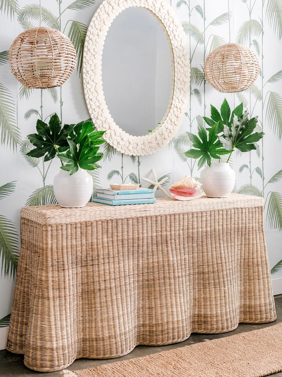 Harbour Island Rattan Console From Dear Keaton