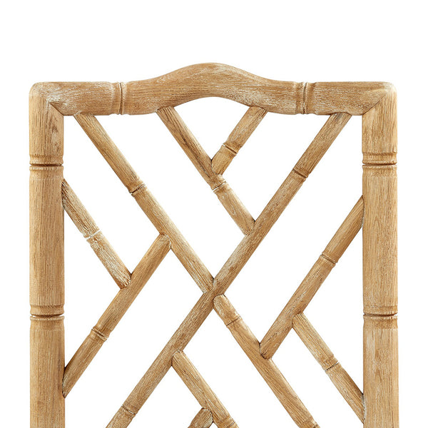 Hayden Natural Chippendale Counter Stool Back Detail