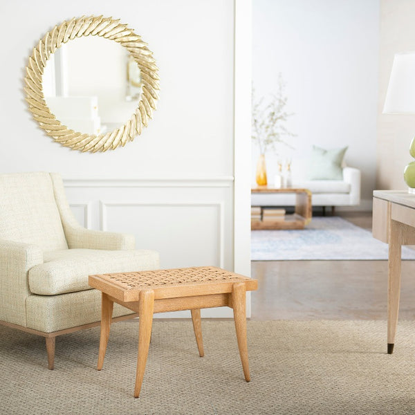 Henry Natural Stool - Woven Cane Seating - Dear Keaton