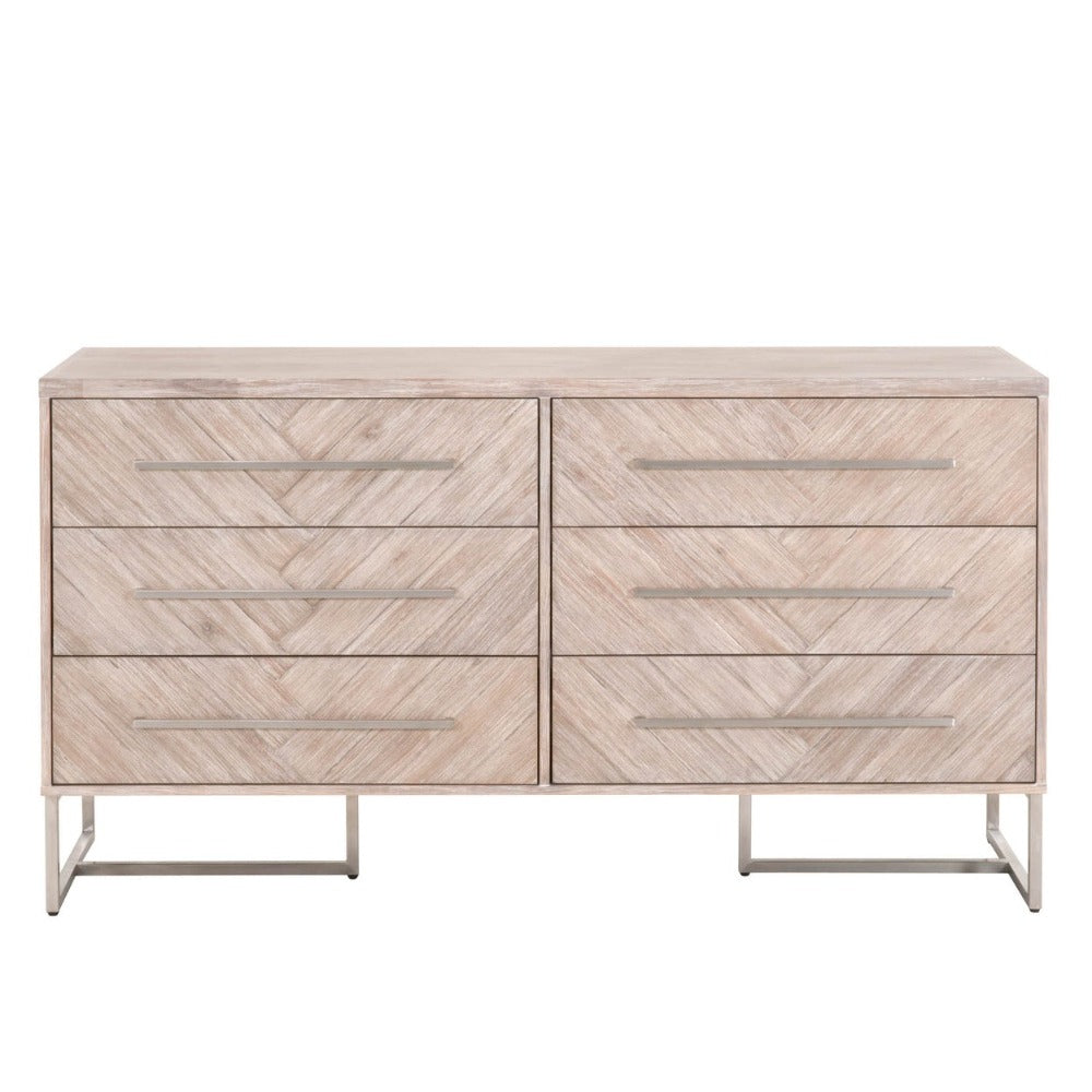 Herringbone Greywash Double Dresser