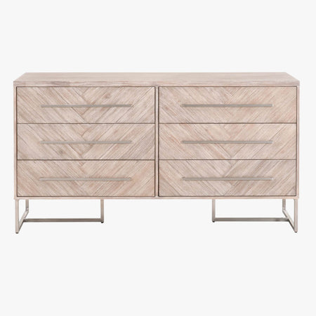 Herringbone Greywash Double Dresser