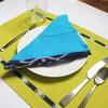 Caribbean Blue Ikat Napkins Styled