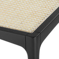 Isla Black Woven Cane Stool Closeup