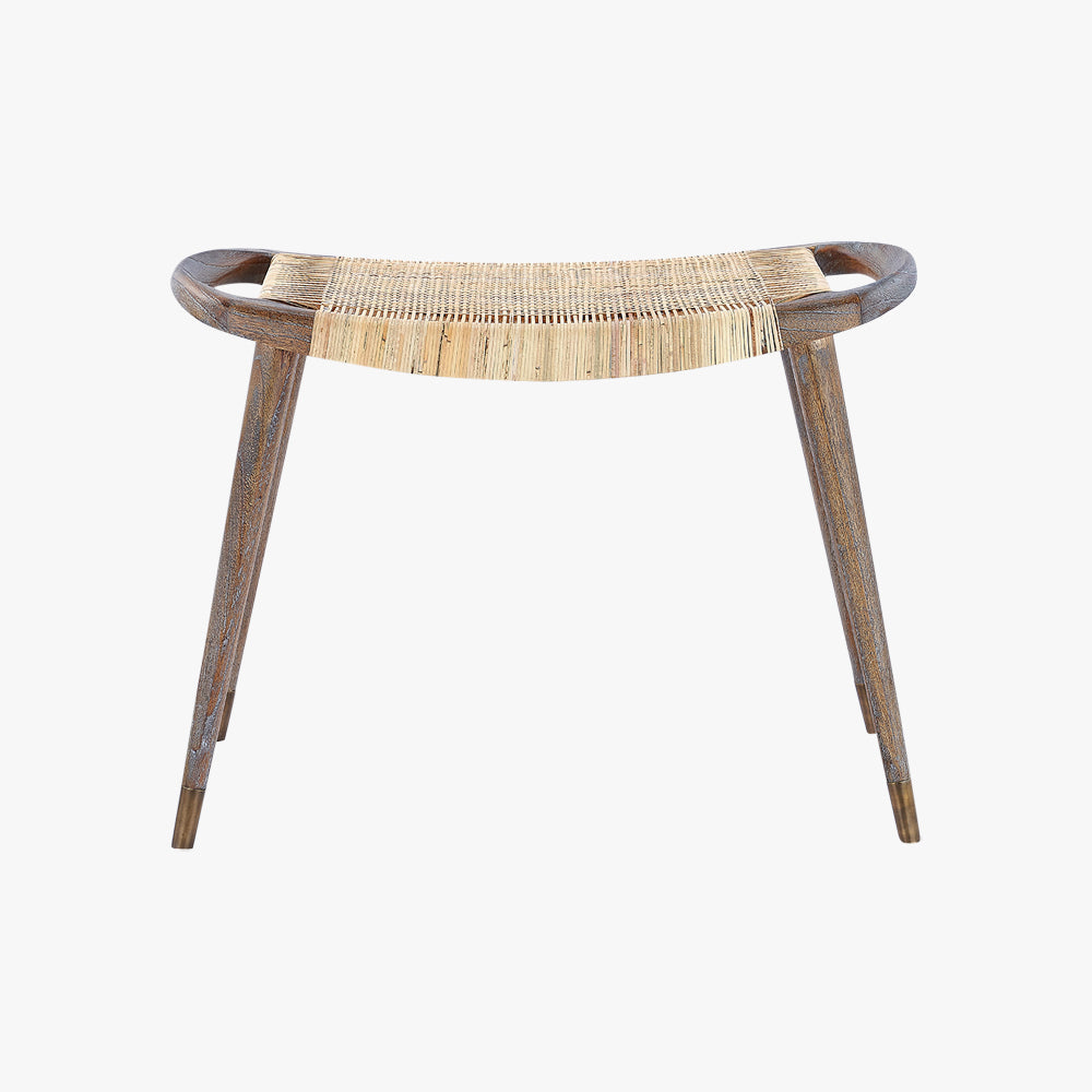 Jeremiah Woven Cane Stool by Dear Keaton