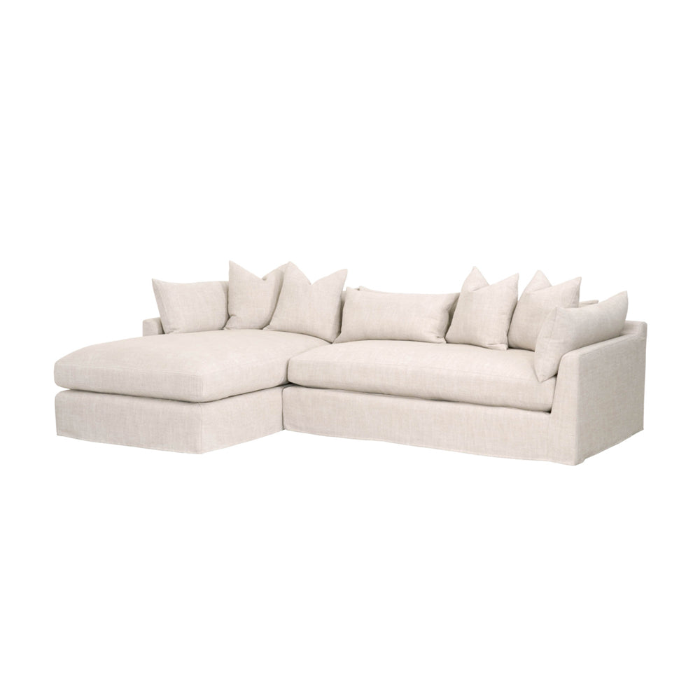 Julianne Slipcover Sectional LF Angle