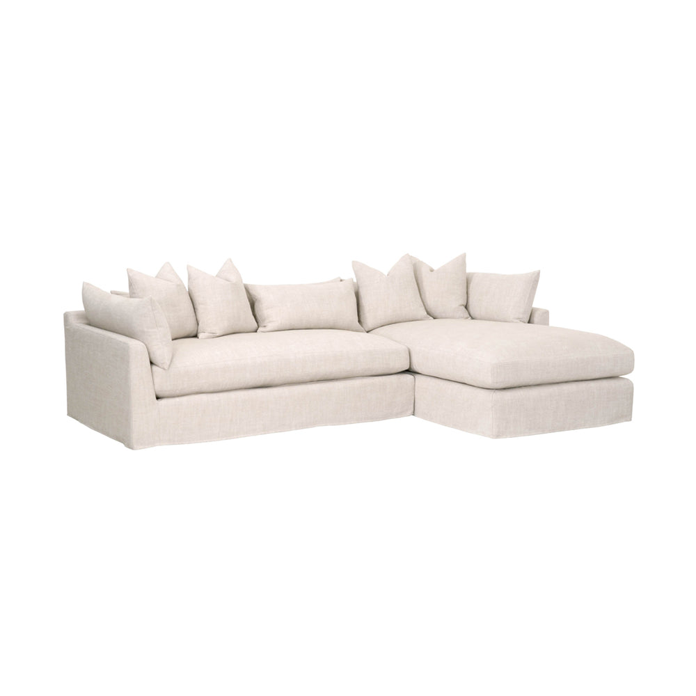 Julianne Slipcover Sectional RF Angle