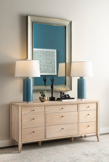 minimalist dresser Enso 6/8-Drawer - Solid Wood Bedroom Chest Slatted Design Kira Oak Dresser - Minimalist