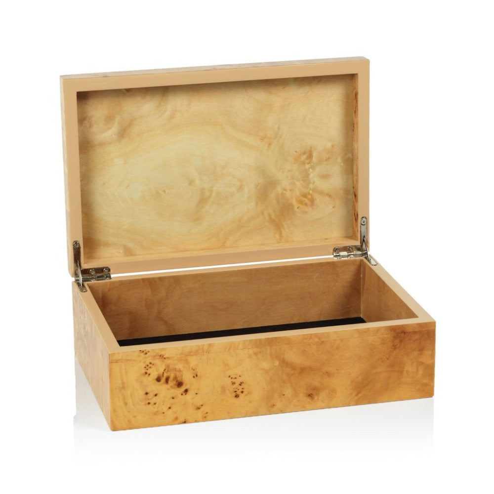 Leiden Burl Box - Burl Wood Decorative Storage Boxes - Dear Keaton