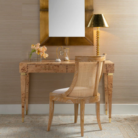 Lewis Burl Desk Styled in Designer Home Office