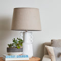 Lisbon White Ceramic Table Lamp Styled