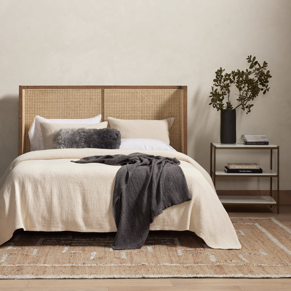 Liv Natural Cane Bed Styled