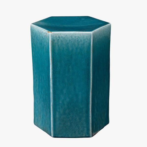 Lorenzo Azure Ceramic Side Table
