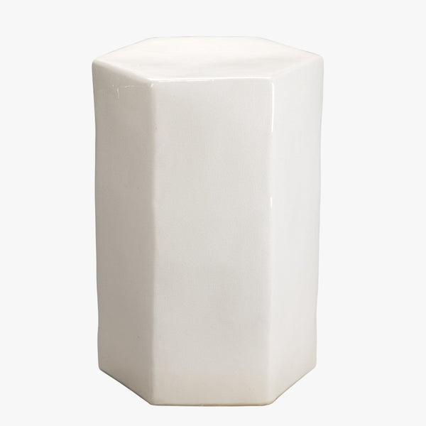 Lorenzo White Ceramic Side Table