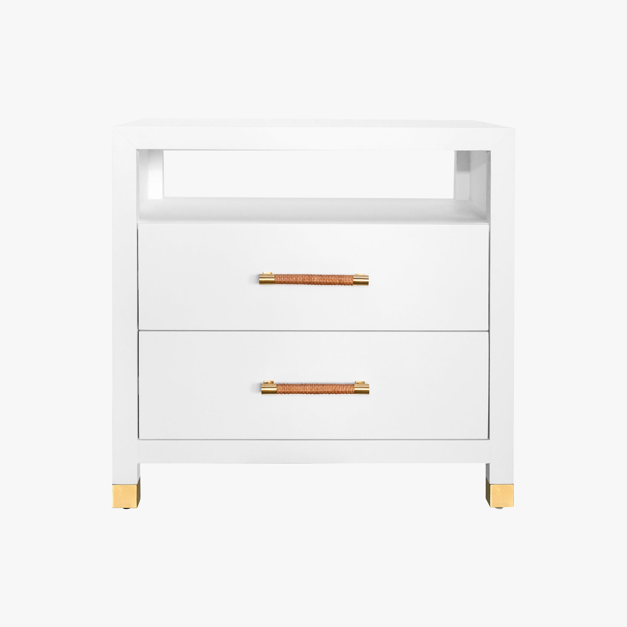 Lowery White Lacquer Nightstand by Dear Keaton