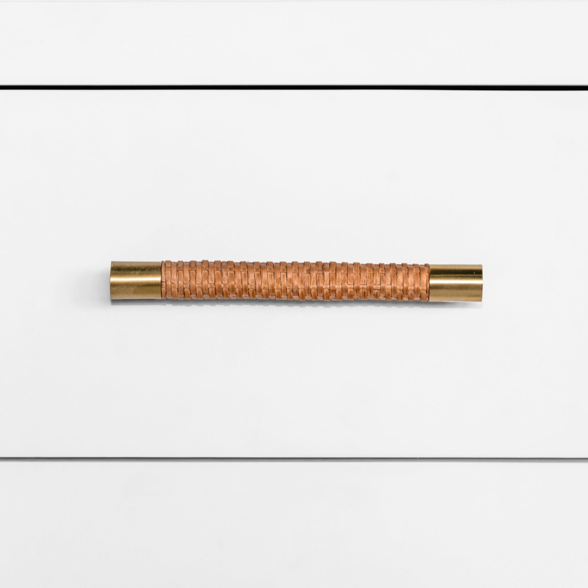 Lowery White Nightstand Hardware Detail