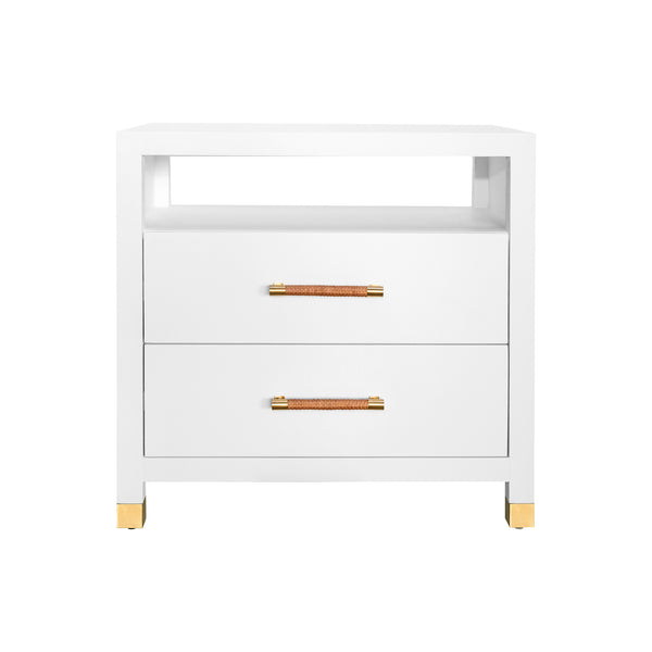 Lowery White Lacquer Nightstand From Dear Keaton