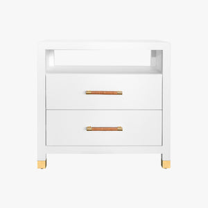 Lowery White Lacquer Nightstand