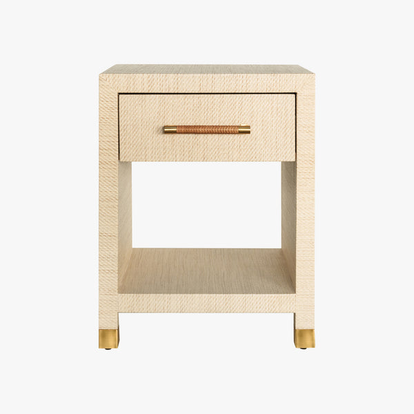 Lowery Natural Grasscloth Side Table