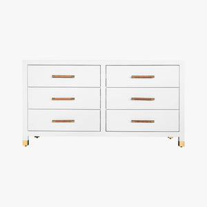 Lowery White Lacquer Dresser