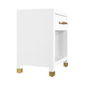 Lowery White Lacquer Side Table Angle View