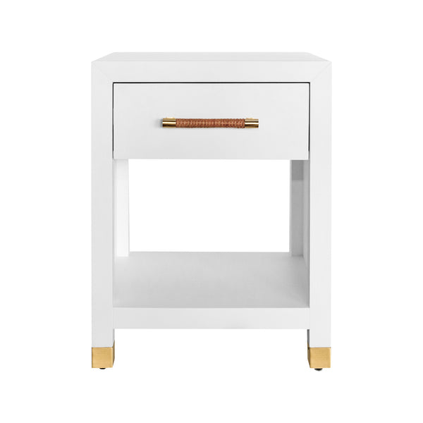 Lowery White Lacquer Side Table From Dear Keaton