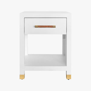 Lowery White Lacquer Side Table