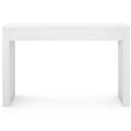 Madison White Grasscloth Console Back