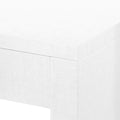 Madison White Grasscloth Console Closeup