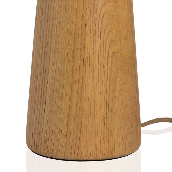 Marion Oak Table Lamp Base Close Up
