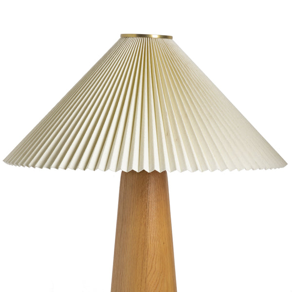 Marion Oak Table Lamp Close Up