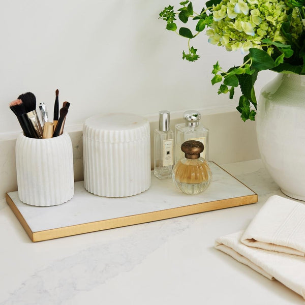 Marmo Fluted Marble Vanity Pieces Styled - Dear Keaton