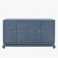 Merida Navy Grasscloth Credenza