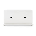 Merida White Grasscloth Credenza Back