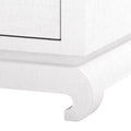 Merida White Grasscloth Credenza Leg