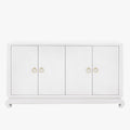 Merida White Grasscloth Credenza