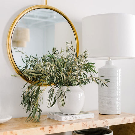 Tahoe White Ceramic Lamp Styled