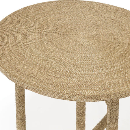 Monarch Seagrass Side Table Closeup