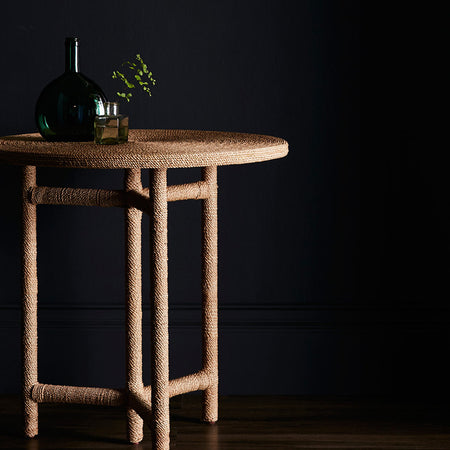 Monarch Seagrass Side Table Styled