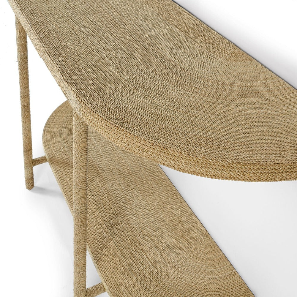 Monarch Seagrass Console Table - Palecek Tables - Dear Keaton