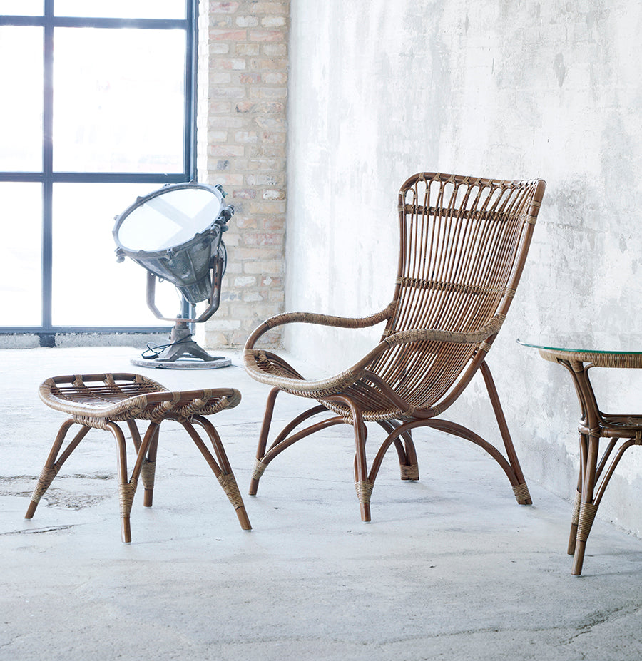 Monet Rattan Lounge Chair Styled