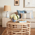 Montauk Natural Rattan Coffee Table Styled