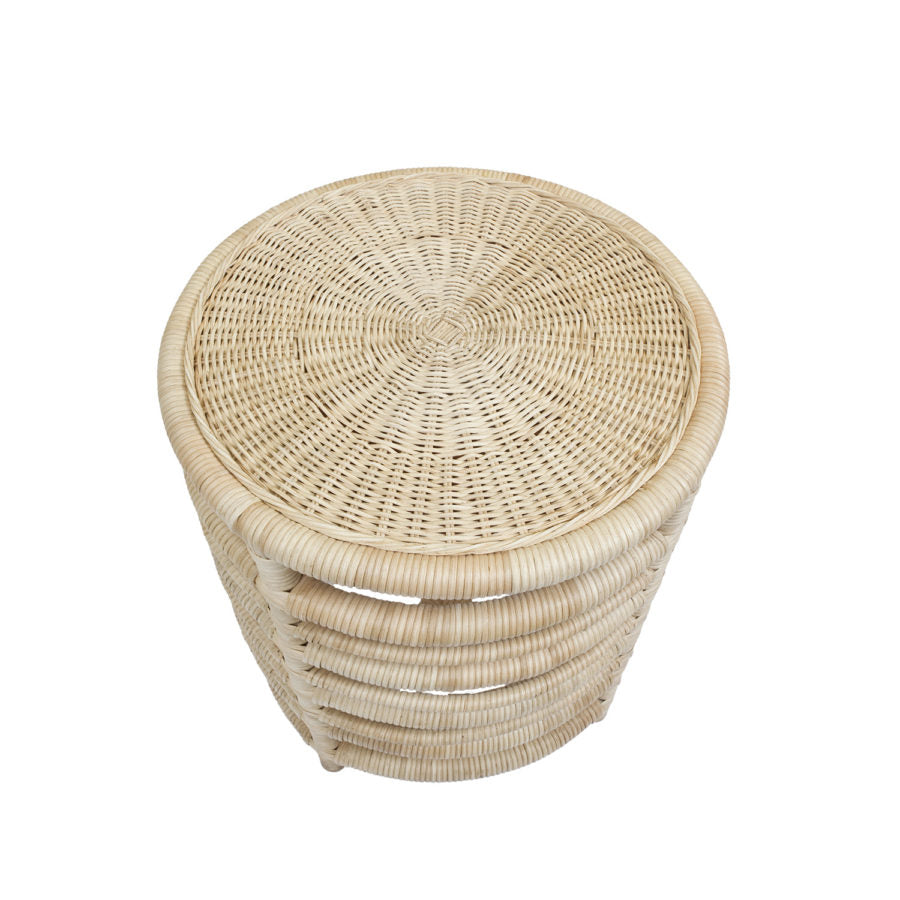 Montauk Naturak Rattan Side Table Top View