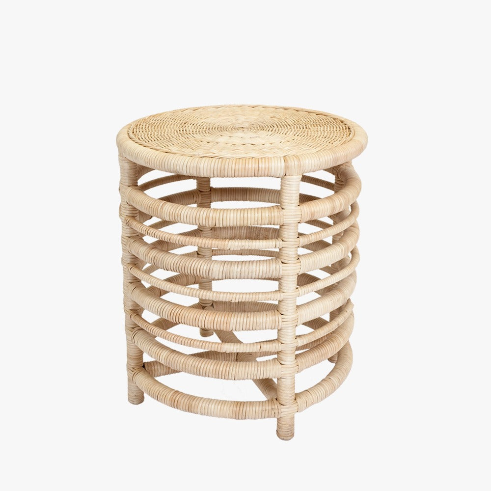 Montauk Rattan Side Table by Dear Keaton