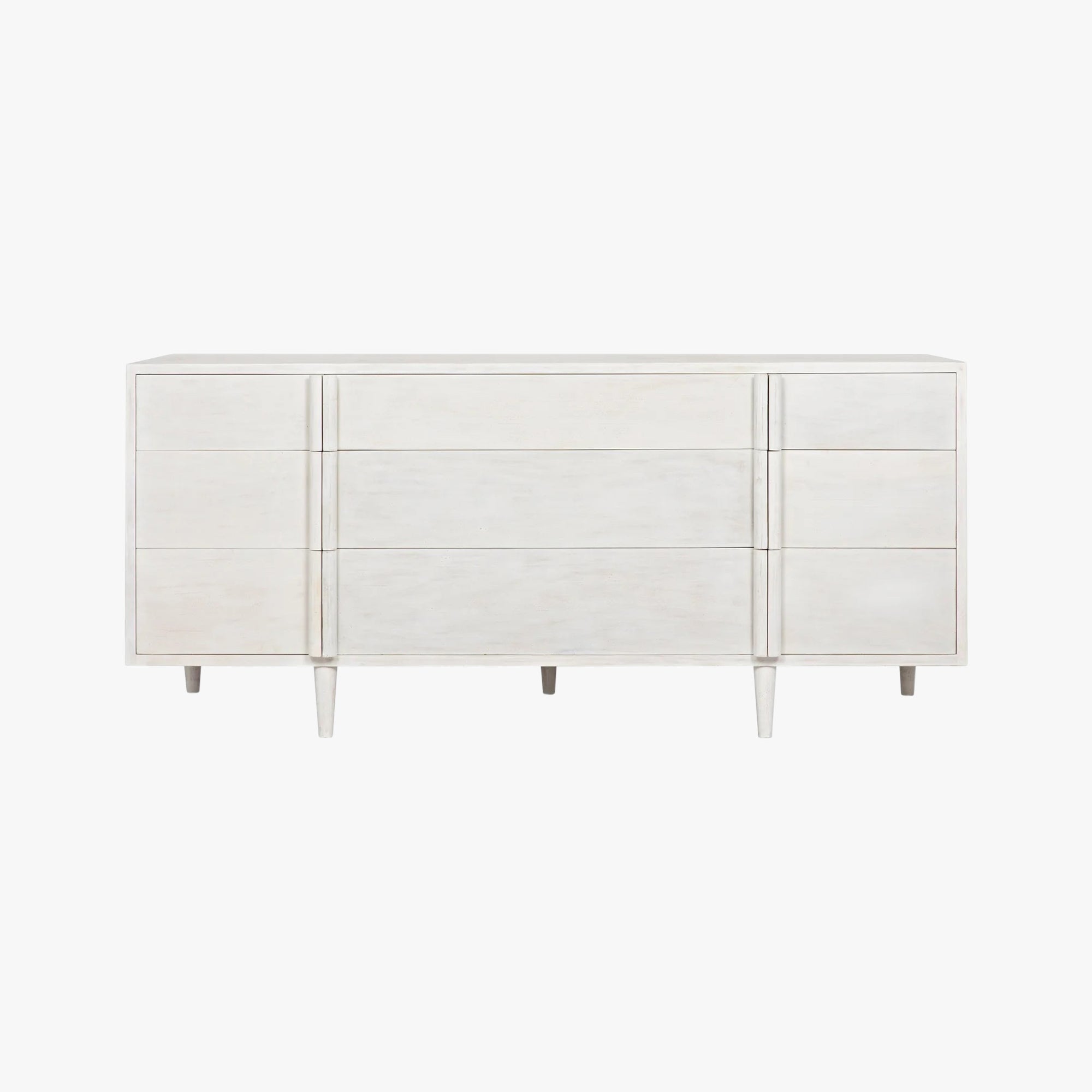 Morten White Nine Drawer Dresser