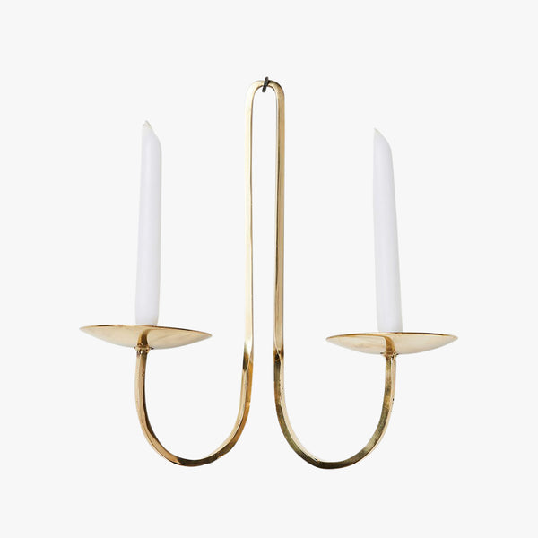 Mortimer Brass Double Sconce