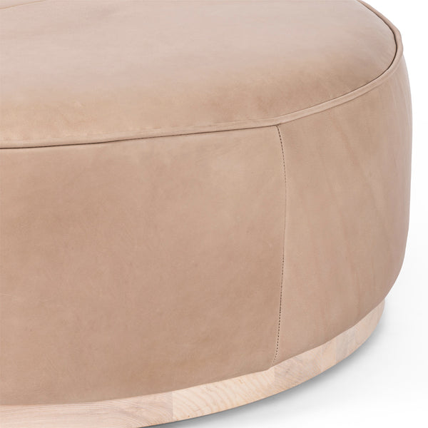 Moultrie Leather Ottoman Close Up