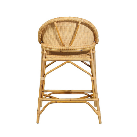 Newport Natural Counter Stool Back View