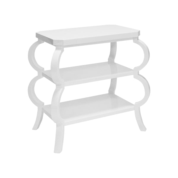 Ondine White Lacquer Side Table From Dear Keaton