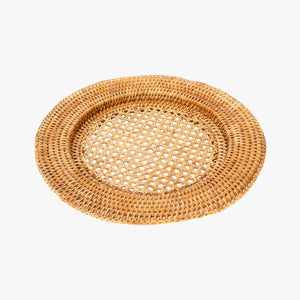 Open Weave Rattan Charger