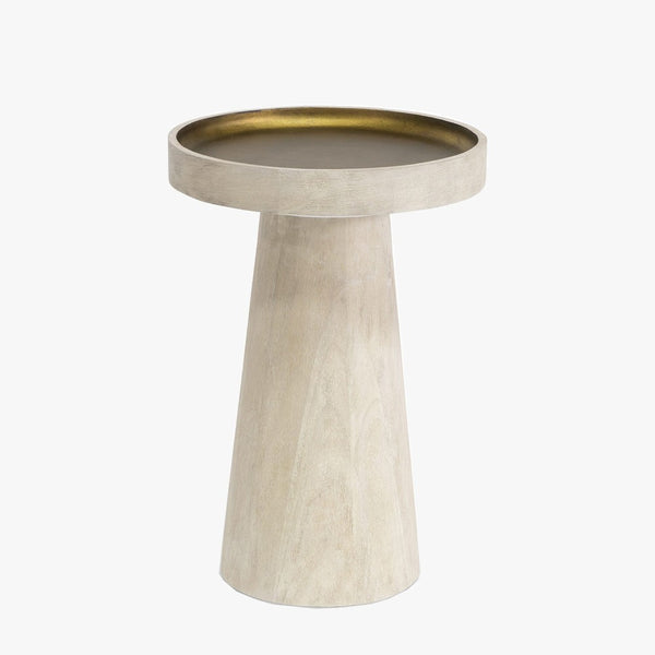 Orson White Wood Side Table